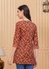 Women's Casual Regular Sleeves Printed Women Orange Top