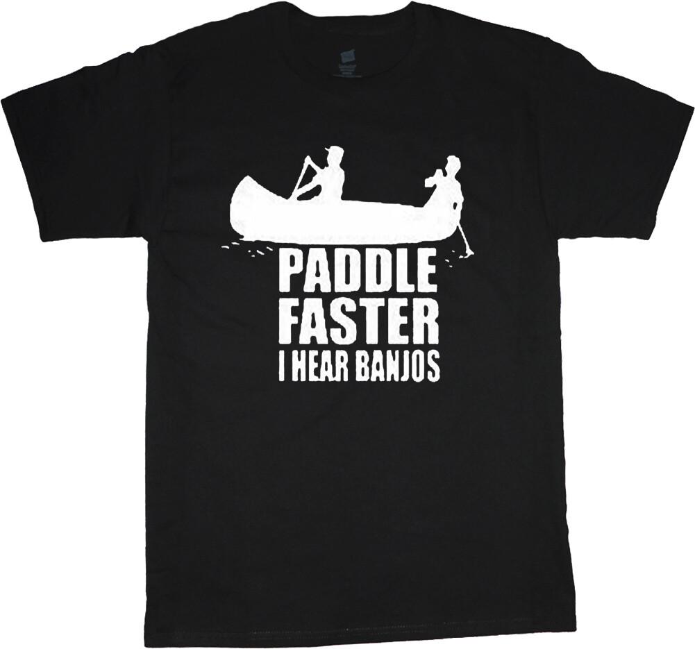 Graphic Tee Paddle Faster I Hear Banjos T-shirt Funny Mens Tee Clothing Apparel S разноцветный