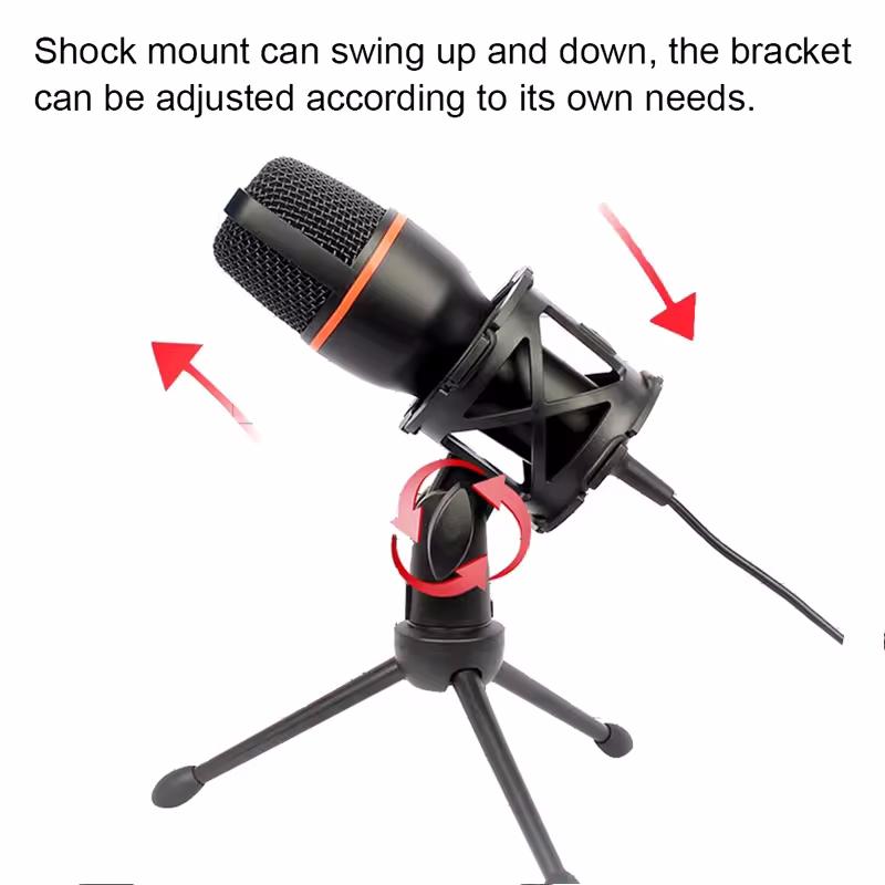 Condenser Microphone USB Wired For PC Laptop Computer Professional Gaming Accessories Kit Gamer Sound Live Streaming Podcast RGB