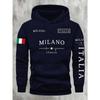 ITALIA MILANO Pánská Dámská Mikina Venkovní Street Ležérní Sportovní Dovolená Trend Jaro Podzim Zima Pár Mikina Vrchní Oblečení