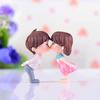 2Pcs Kiss Dolls Mini Landscape Ornaments Figurines Fairy Garden Dollhouse Decor