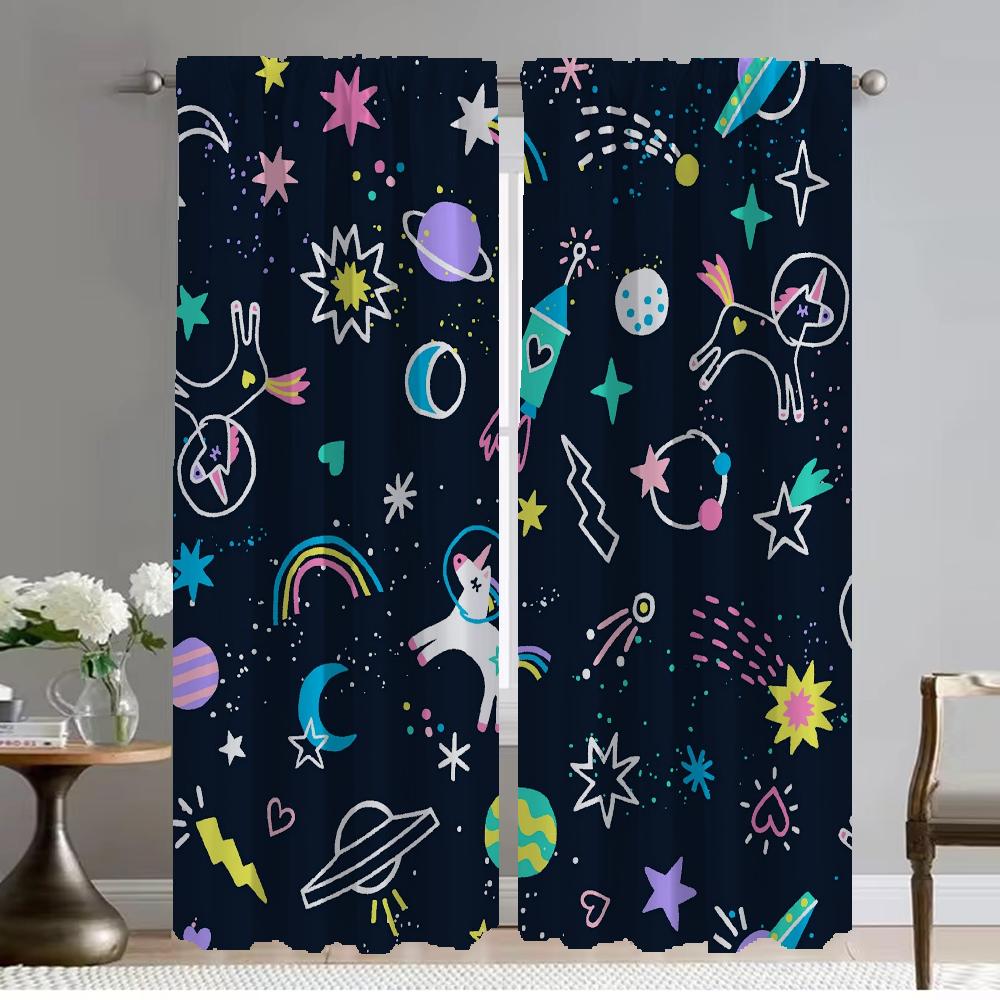 

Шторы для детской комнаты, затемняющие шторы для комнаты 2, панельные перегородки, шторы для домашнего интерьера, абажуры, тюль для спальни W50xH70cmx2pcs-CL