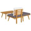 3 Piece Garden Lounge Set with Cushions Solid Acacia Wood