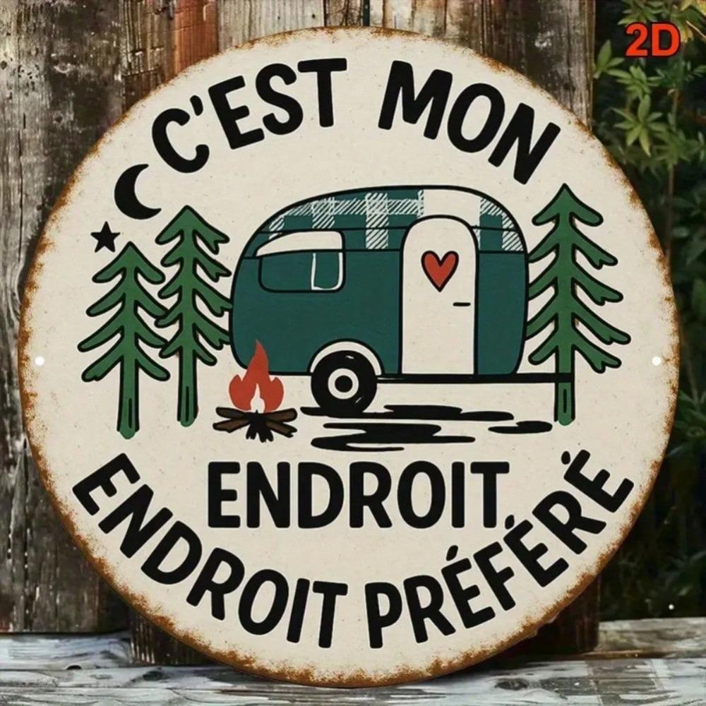 Vintage Rustic Metal Tin Sign Camping Cabin Decor Wall Art Home Decor