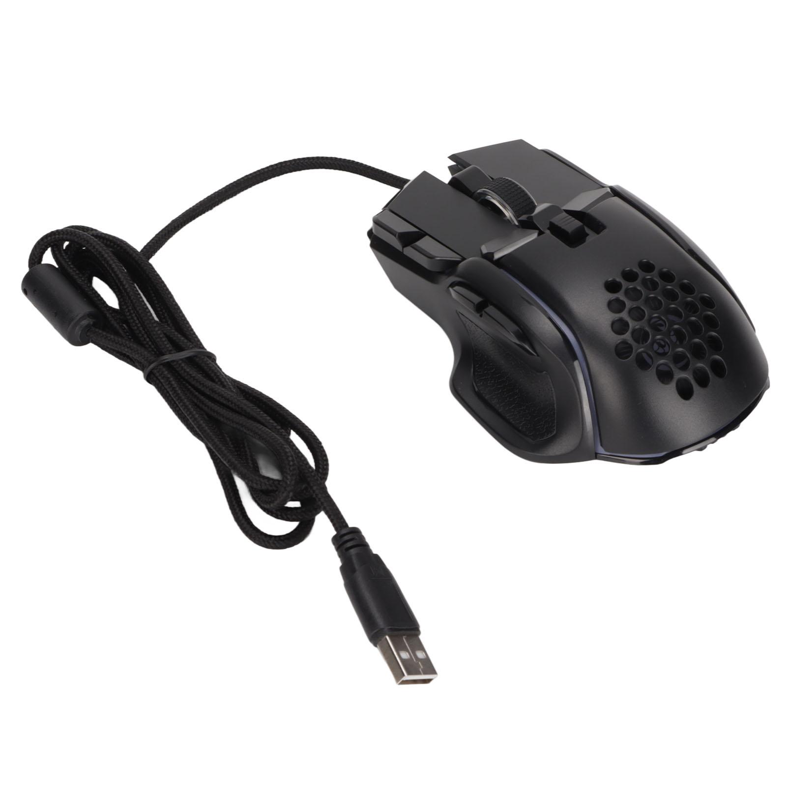 

Mechanical Mouse Wired 13 RGB Effects 6 DPI Levels Maximum 12800DPI Ergonomic Gaming Mouse for Win