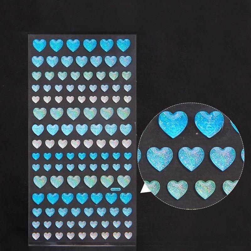 Crystal Love Star Sticker 3D Shiny Three-Dimensional Sticker Phone Notebook Diary DIY Decorative Scrapbook Sticker Girl Gift