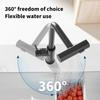 2025 New Stainless Steel Pull-out Kitchen Faucet Single Handle Sink Faucet Hot and Cold Three-in-one Kitchen Faucet