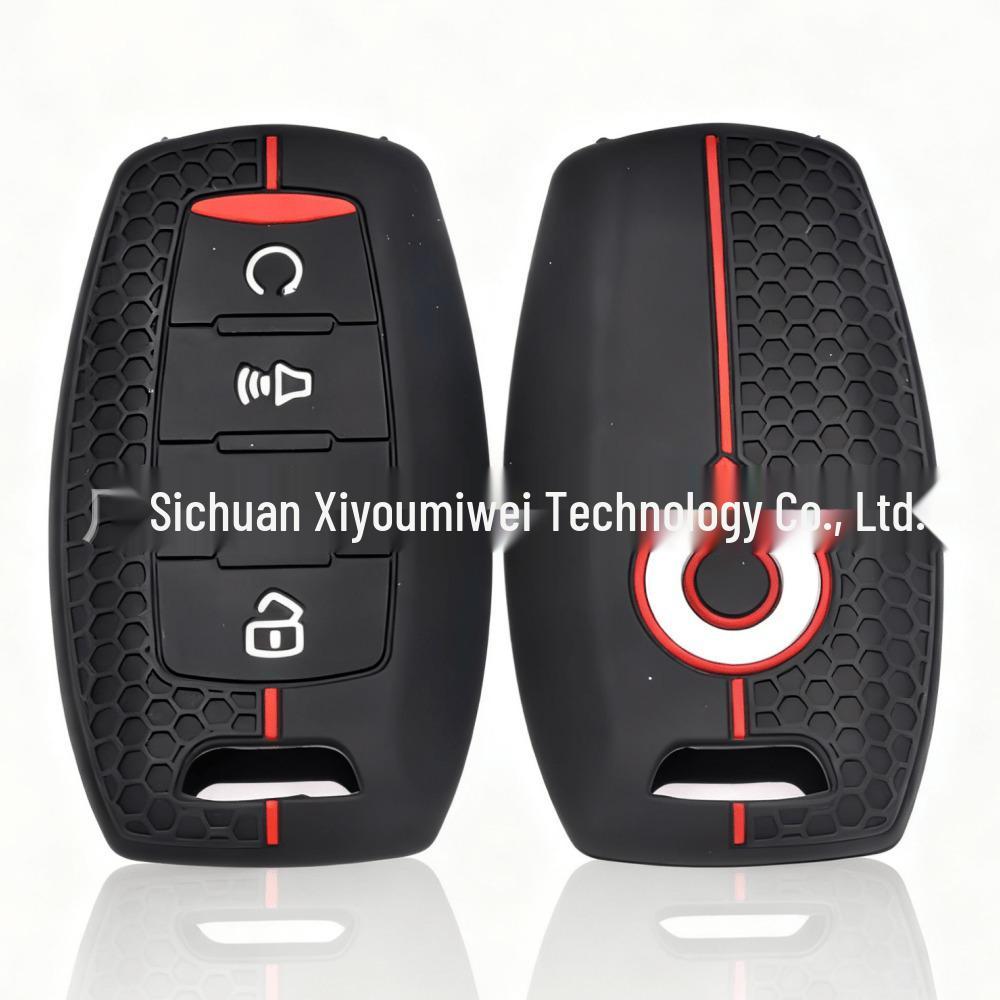 Silicone Car Key Cover for Haval H6/H2S/H4/H7x with Honeycomb Texture