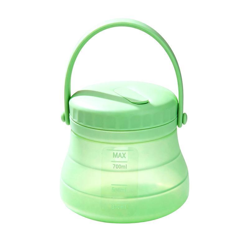 Leak-Proof Silicone Fresh Keeping Food Bucket Heat Resistant Reusable Container 800/1200/1500ml for Camping Food Storage