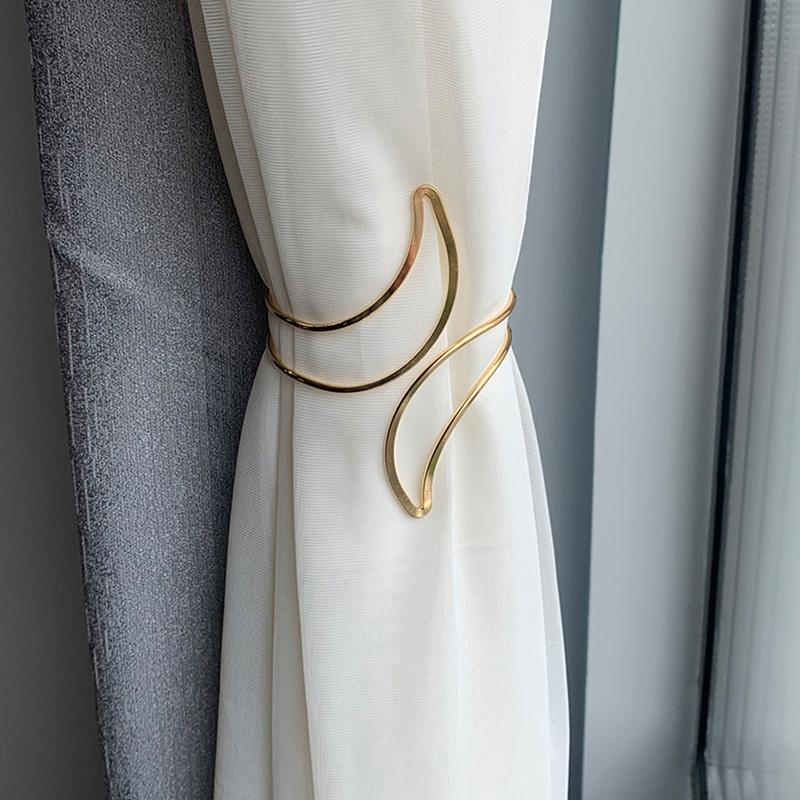 1/2 BUC Clipuri Fixare Perdea Legături Perdea Elegante Stil High-End Decor Acasă Catarame Perdea Exquisite Auriu/Argintiu Artistic