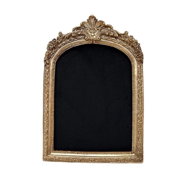Vintage Inspired Earring Necklace Display Stand Flannel Lined Resin Frame Jewelry Organizers For Home Store Decoration