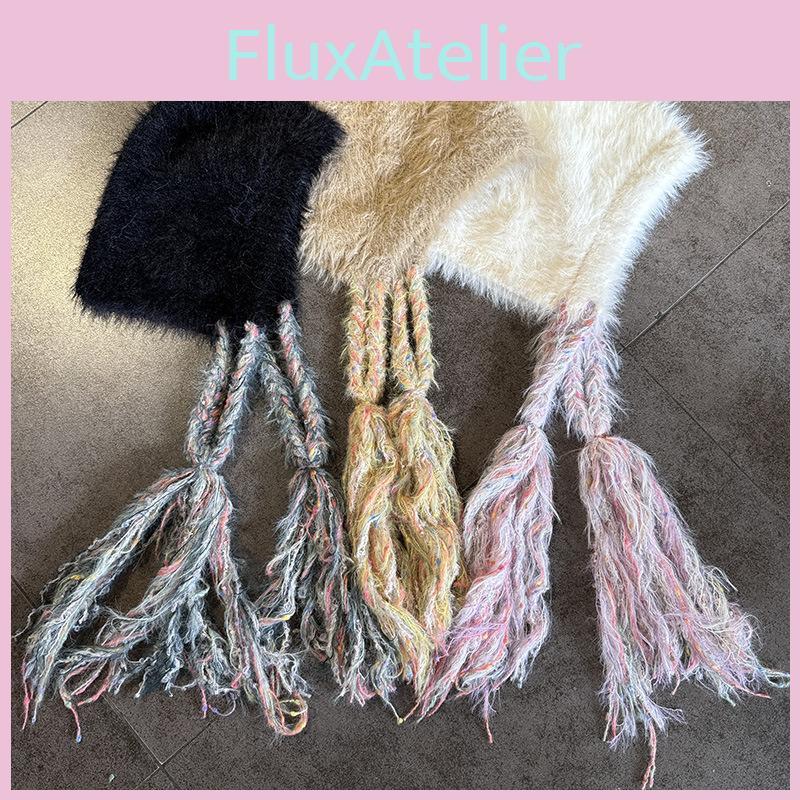 Girls Trendy Knitted Hat Warm Beanie With Cute Braids For Cold Use Weather