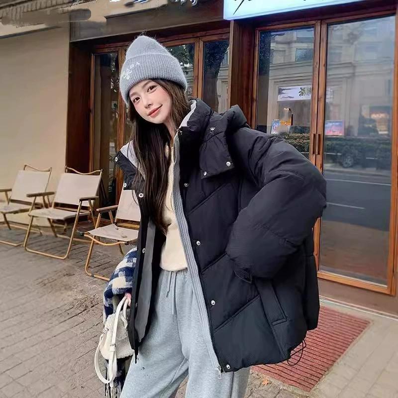 Down Padded Jacket Women's Autumn and Winter Thick Padded Jacket Fake Two-piece Short Padded Jacket