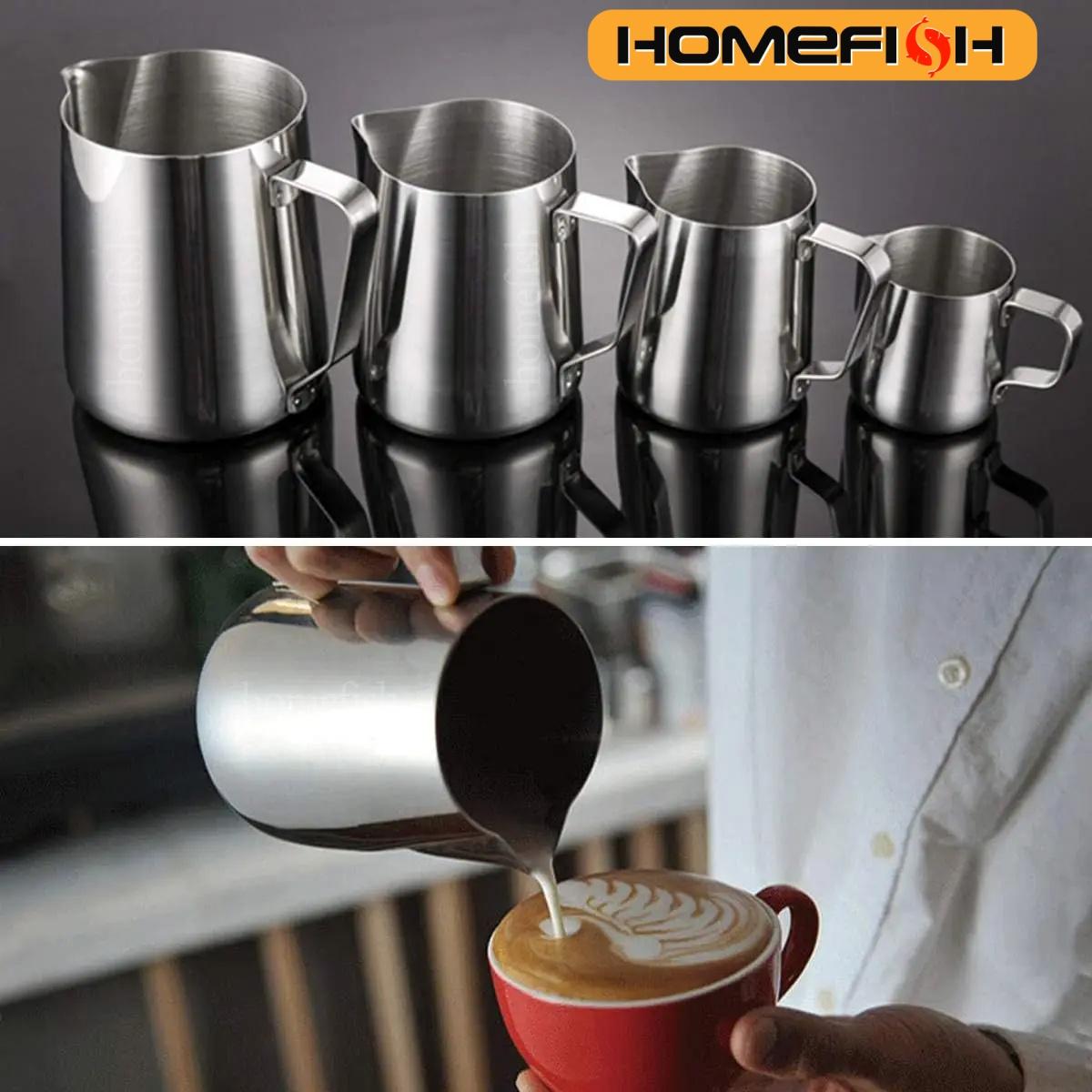 

HOMEFISH 150/350/600 мл Молочники Модные Молочники из нержавеющей стали Молочник для латте-арта для взбивания молока Кофейник Кружка 150ml