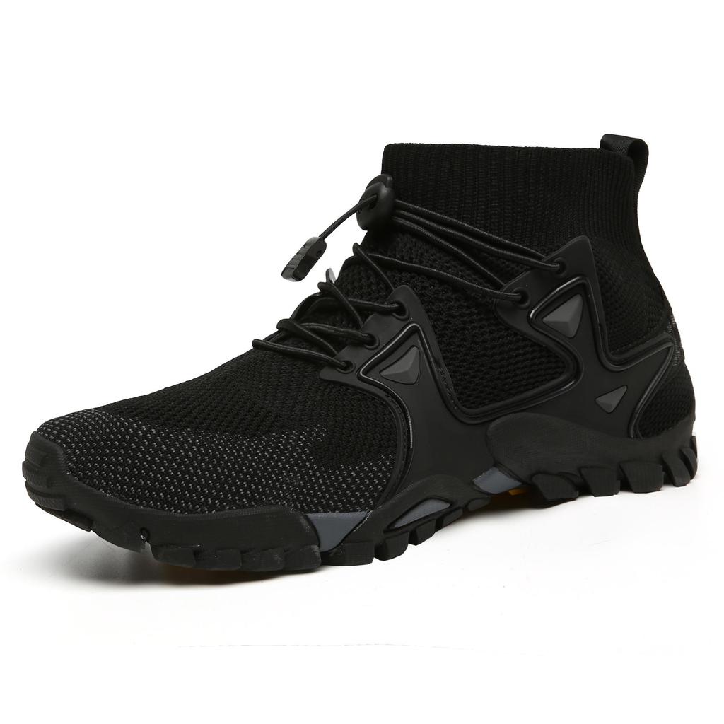 2024 Spring/Summer Men's Large Size Outdoor Hiking Shoes - Breathable Flying Weave Design for Couples
