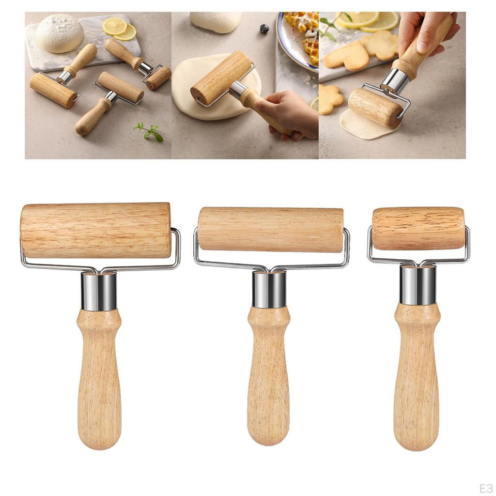 Malý váleček Kuchyňský nástavec Dřevěný ruční váleček na těsto ve tvaru T Odolná pizza pro domácnost