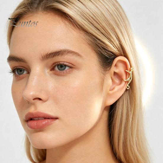 Cat Shape Ear Ornament 1 Pc Cute Cuff Earring for Women, Funny Kitten Lightweight Animal Cartilage Wrap Around Earring, Non Piercing Crawler