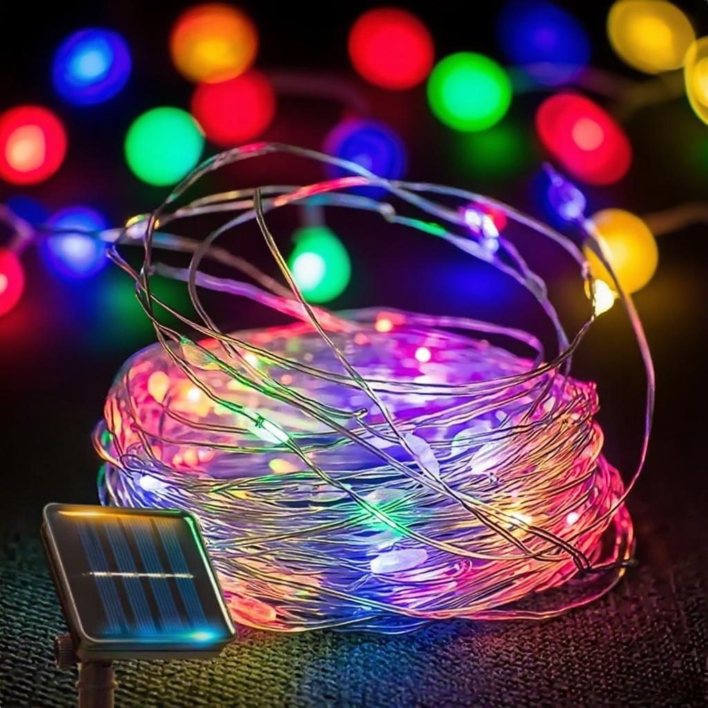 Solar String Fairy Light  Solar Festoon Xmas LED  Lamp with 8 Mode  for Balcony Garden Patio Wedding Christmas Tree Decoration