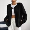 Women's Open Front Fleece Jacket Long Sleeve Cardigan Coat Soft Fuzzy Sherpa Jackets Fall Casual Warm Outerwear