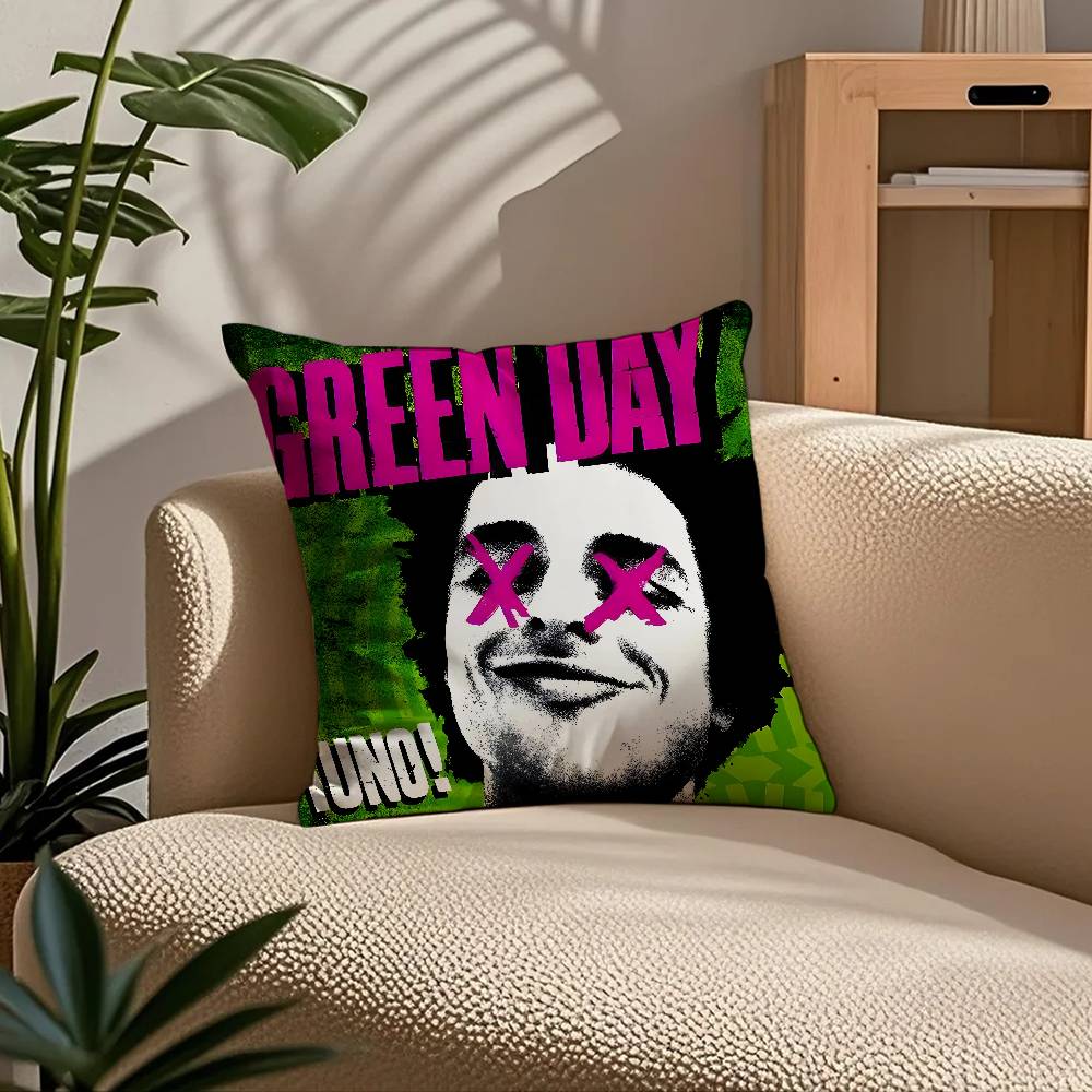 G-Green D-Day Band Album Pillow Case Comfort Sofa Bed Silky elegant Invisible zipper Custom Decorative cushion cover