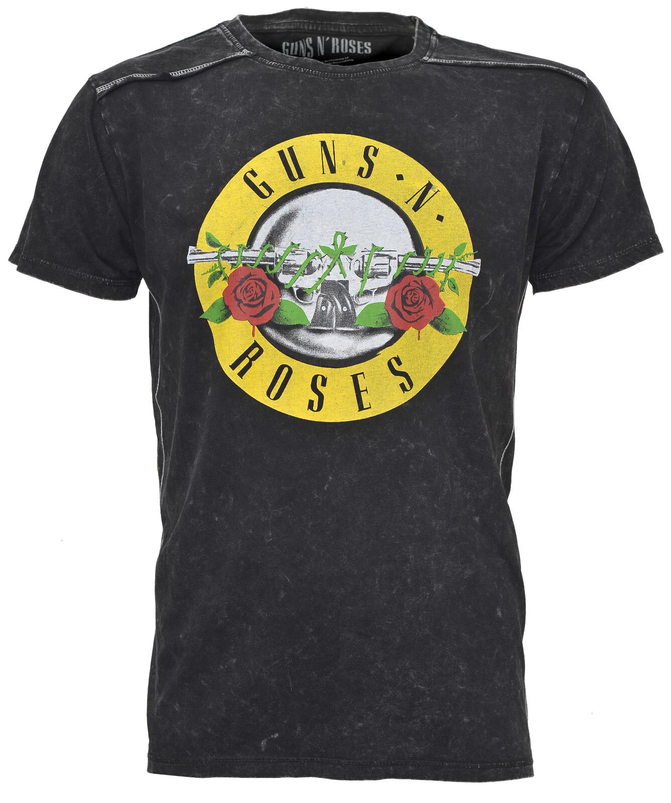 

Guns N Roses T Shirt Official Classic Logo Black Snow Wash New 2XL