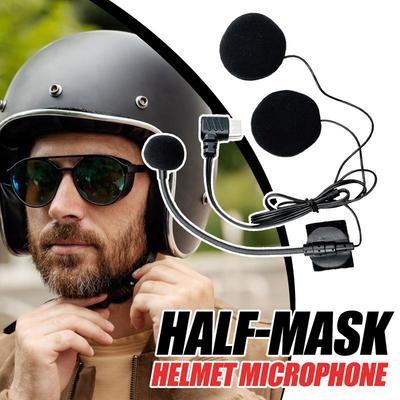 Motorcycle Helmet Speaker Motorcycle Microphone Noise-cancelling Waterproof Headphones Type-C Plug For Sports Outdoor Interviews