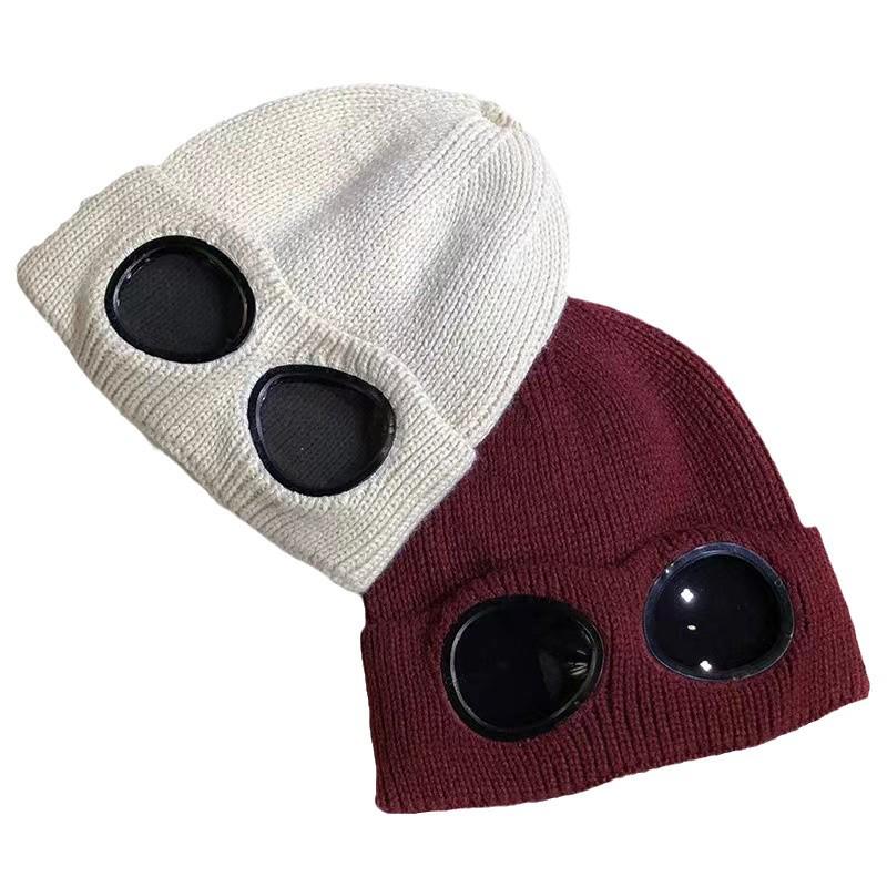 Unisex Windproof Goggles & Velvet-Lined Ski Hat – European/American Style Knit Warm Wool Hat