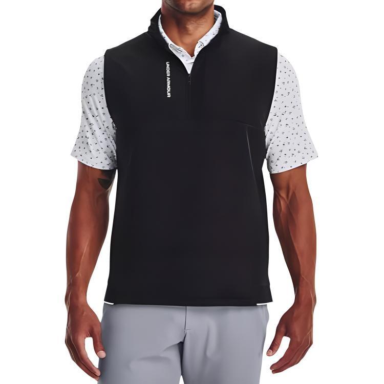 Under Armour Vests Men's Black Crew Neck Moderate Other 1373408-001
