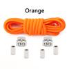 1Pair/2Pair New Metal Buckle Laces Unisex Quick-On/Off Shoelaces Oval Elastic Shoelace for Sneakers and Boots