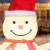 Christmas Lighted Snowman Decoration Collapsible White Snowman with Built-in Lights Battery Operated Light-Up Christmas Decoration for Porch Yard Lawn