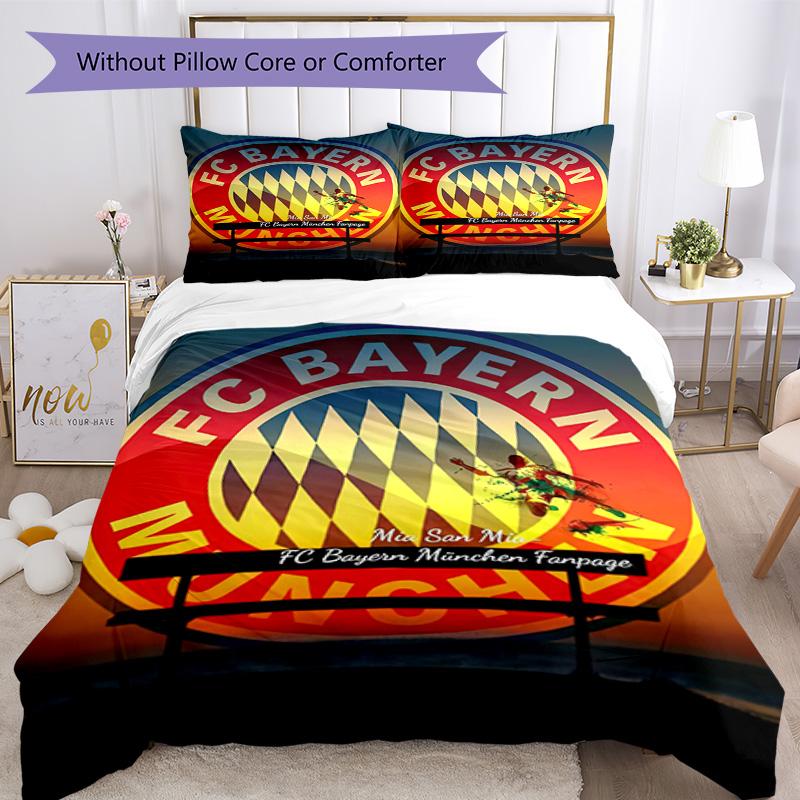 Bayern Munich Bedding Set Breathable Duvet Cover with Pillowcases Decorative Bed Linen for Bedroom Home Decoration Birthday Gift