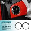 Real Hard Carbon Fiber For Abarth 595 Abarth 695 Fiat 500 2016-2020 2025 2025 2025 2025 Tricolor Carbon Car Air Outlet Sticker