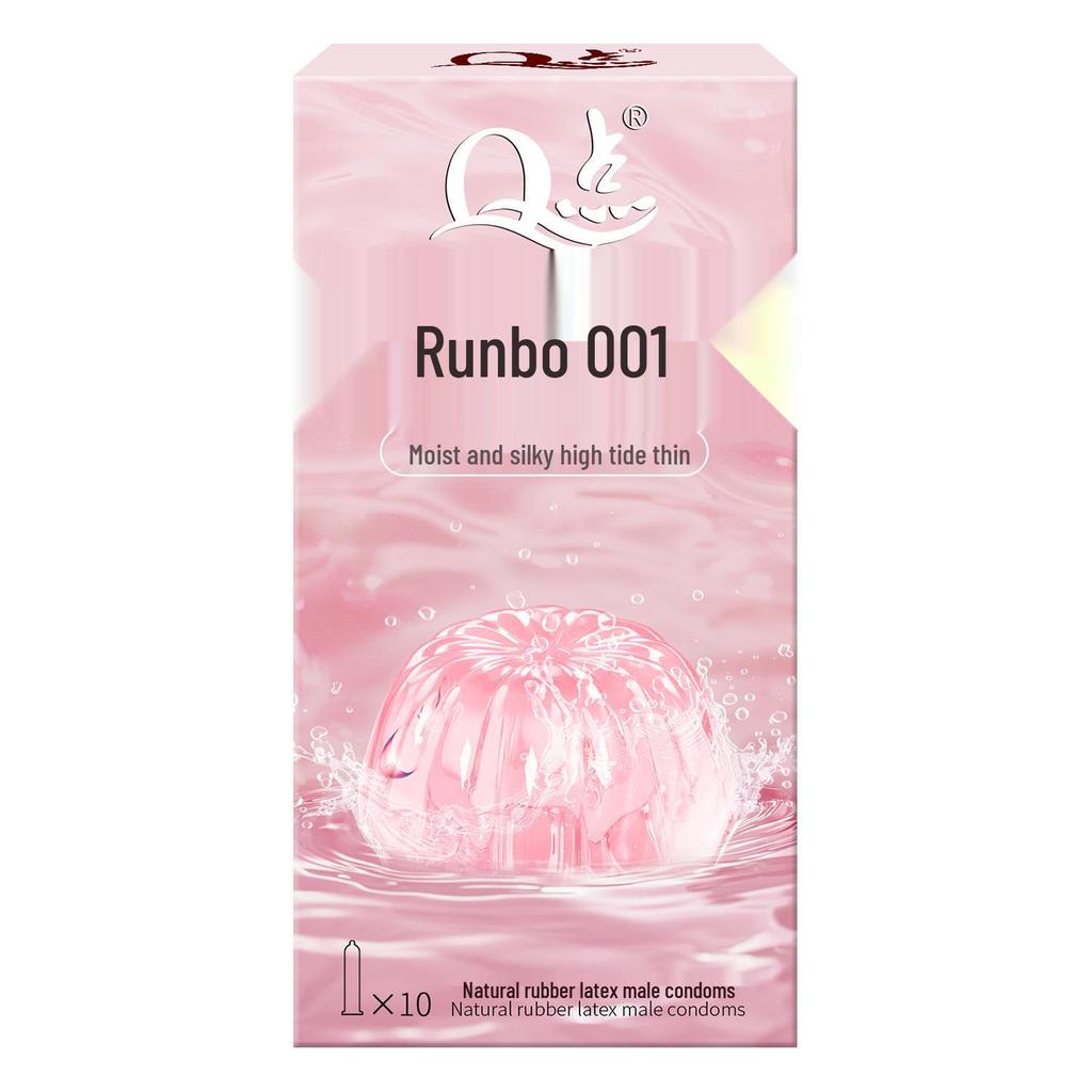 Q-point Hyaluronic Acid 001 Large Particle Delay Condoms - Long-lasting Contraceptives for Adults