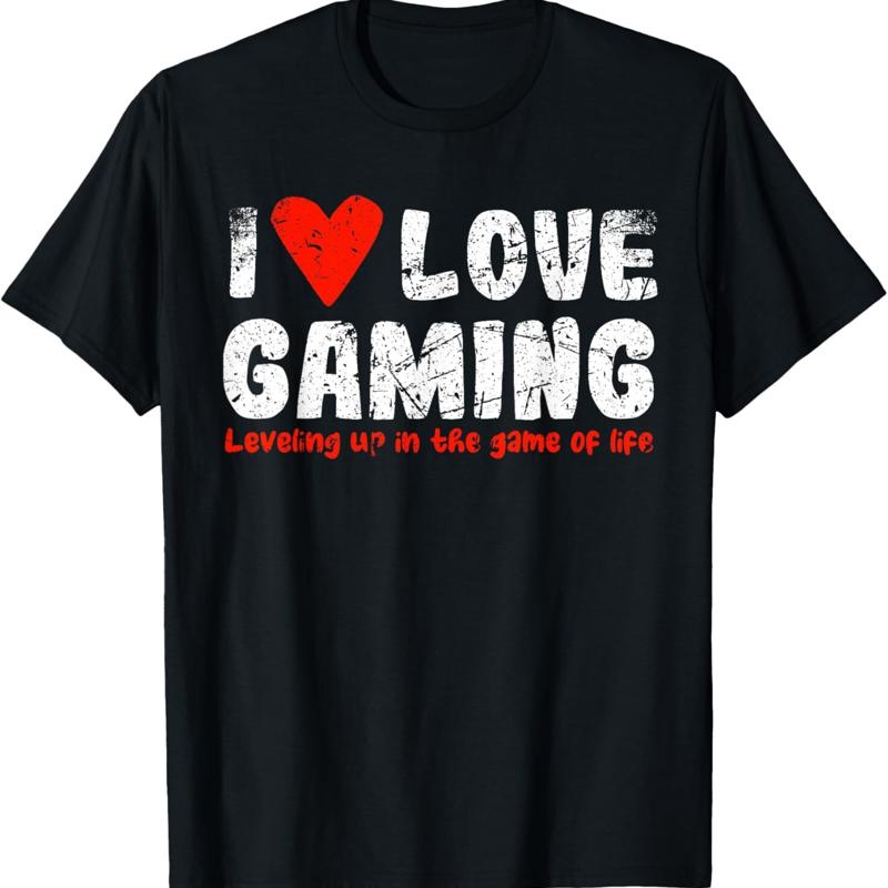 I Love You Gaming Design T Shirt - Men s Summer Cotton Graphic Tee S разноцветный