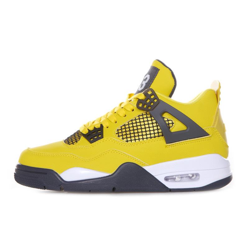 AJ4 Elektrická Matka Modrá Modrá Bílá Cementová Pánské & Dámské Trendy Podzimní/Zimní Basketbalové Boty