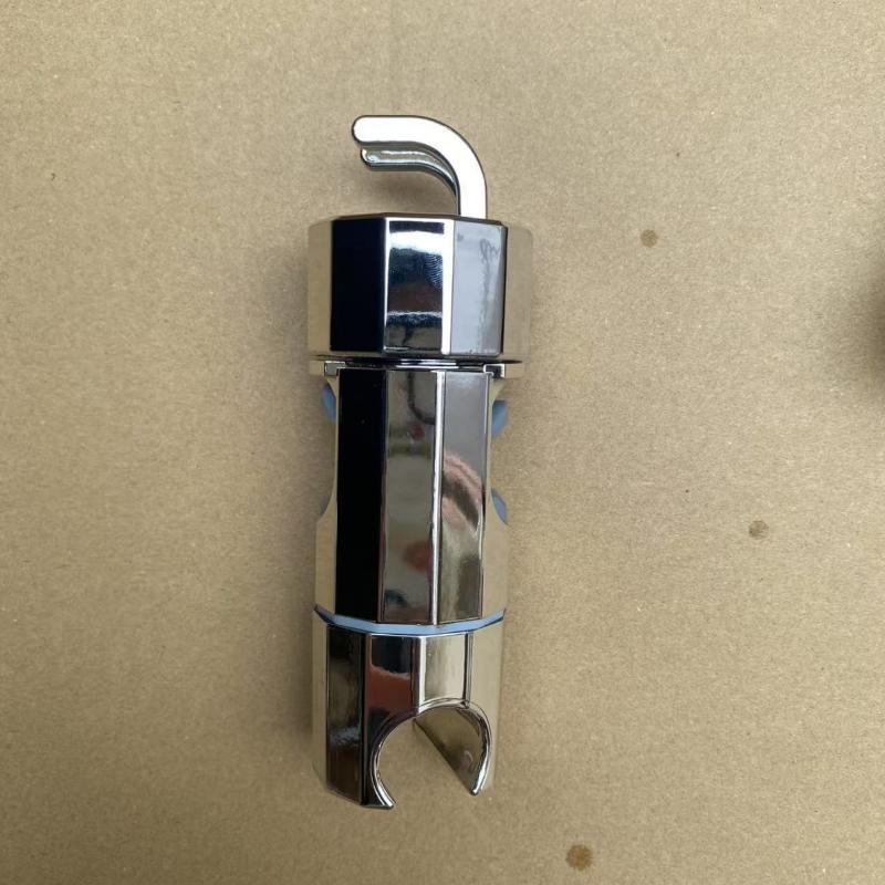 

Регульований тримач для душової лійки, затискач для тримача душу, кронштейн-слайдер для душової штанги, аксесуари для ванної кімнати, поворотний гачок срібний