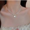 Imitation Mother-of-pearl Necklace Women's Versatile Exquisite Shell Pendant Collarbone Chain New Niche Design Pearl Neck