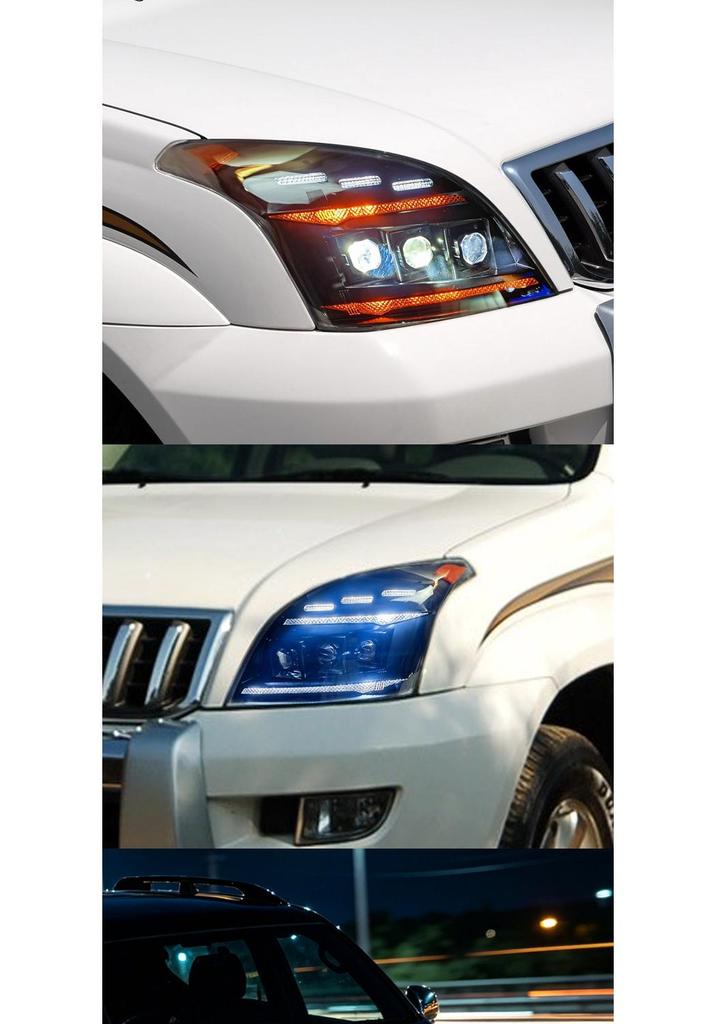 LED Projector Headlights with DRL & Sequential Turn Signals for 2003-2009 Toyota Prado