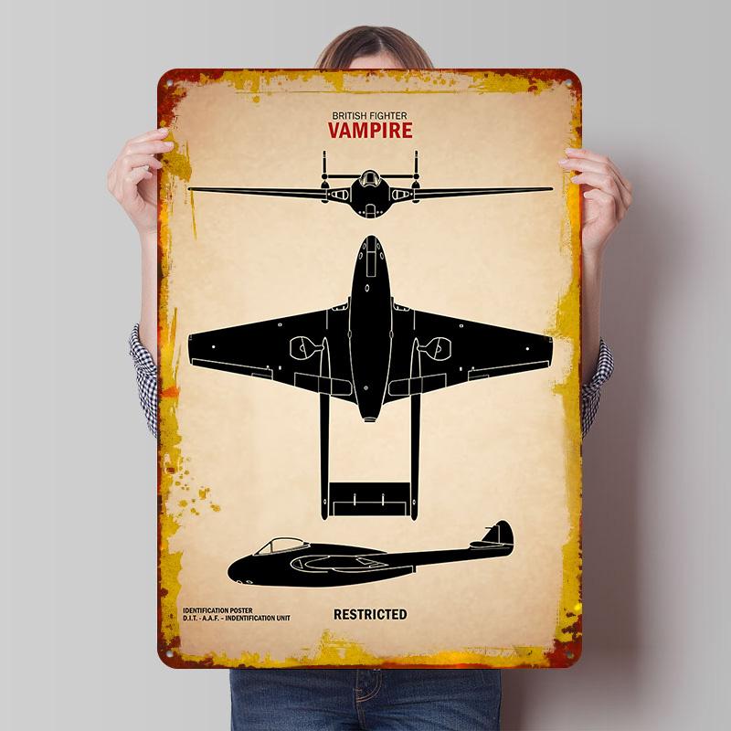 

Vampire Identification Tinplate Poster Customized Wall Art Vintage Retro Metal Signs for Mancave Decoration Room House Decor 7.9x11.8In(20x30cm)