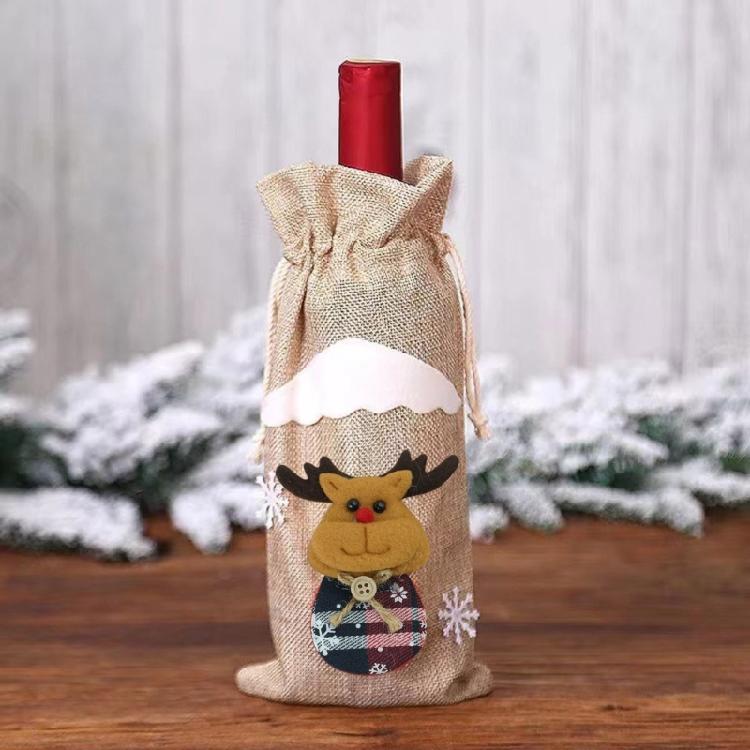 Christmas Wine Bottle Cover Wine Gift Bag New Year 2023 Xmas Gifts Holiday Party