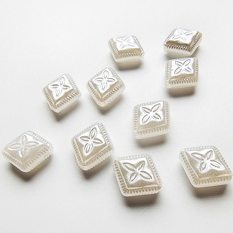 ABS Imitation Pearl High Gloss Rhombus Beads for DIY Jewelry