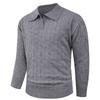 Autumn and Winter Polo Collar Knit Men's Jacket Loose Inner Base Top