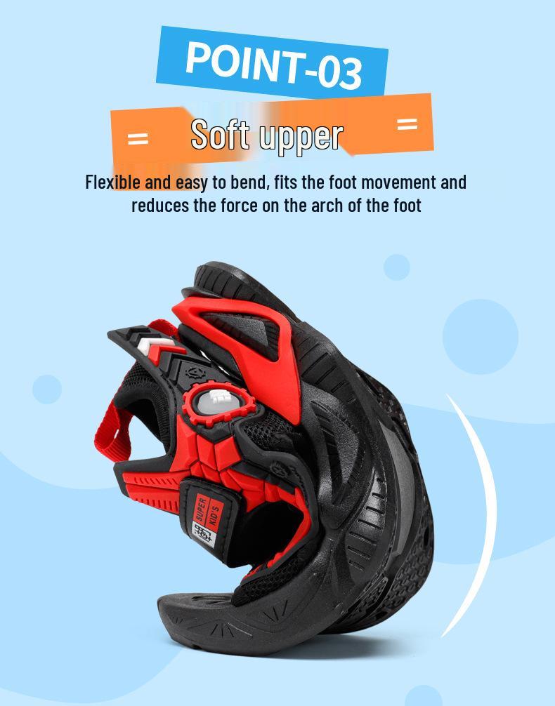 2025 Summer Boys' Non-slip Soft Sole Sandals, Children's Beach and Sports Slippers