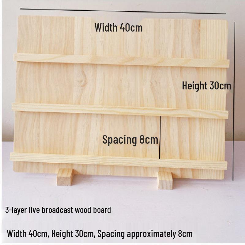 Solid Wood Tiered Display Stand for Nail Art Showcasing