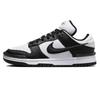 Nike Dunk Low Twist 'Panda' Low top Skateboard Shoes Women's Brown White Black DZ2794-001(Team4-)
