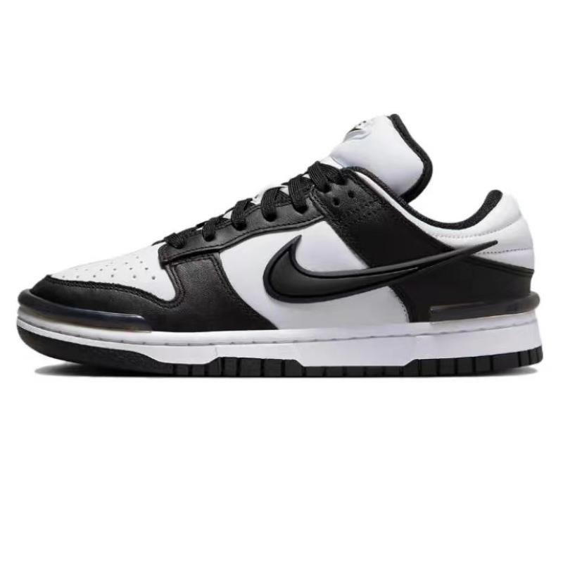 Nike Dunk Low Twist 'Panda' Low top Skateboard Shoes Women's Brown White Black DZ2794-001(Team4-)