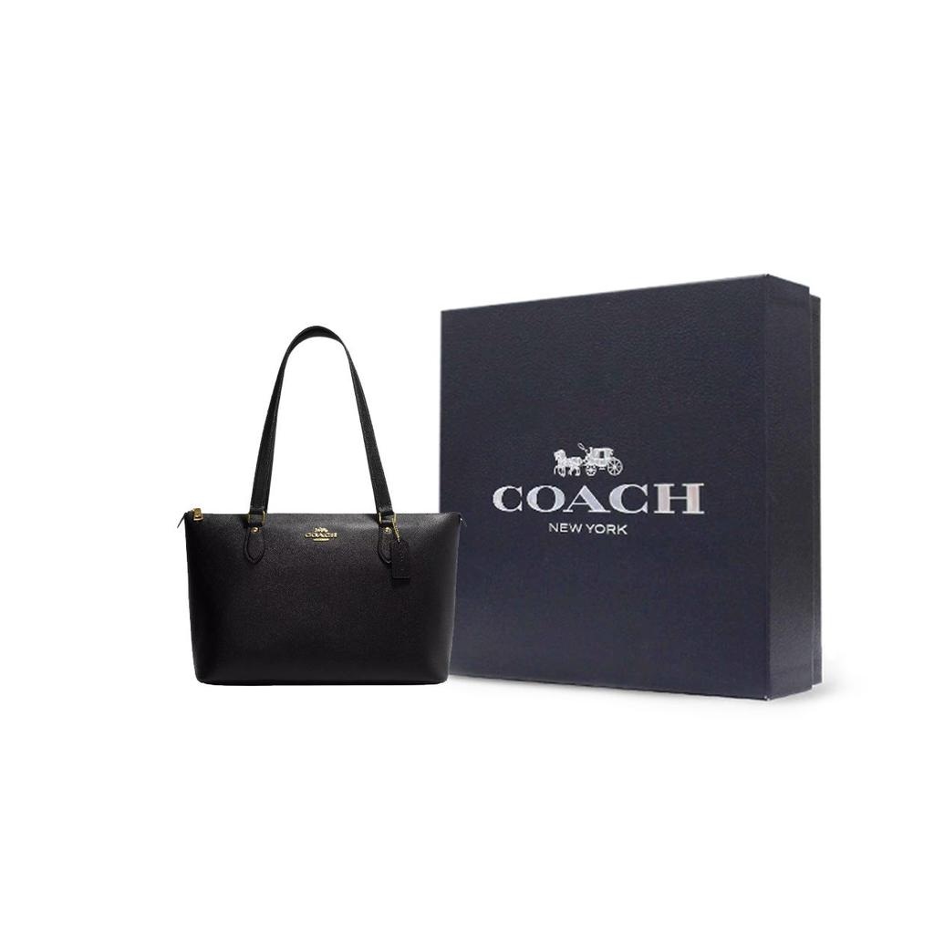 Coach Gallery 37 Commuter Portable Large Capacity Logo Tote Bag Women Tote Bags Black CH505-IMBLK