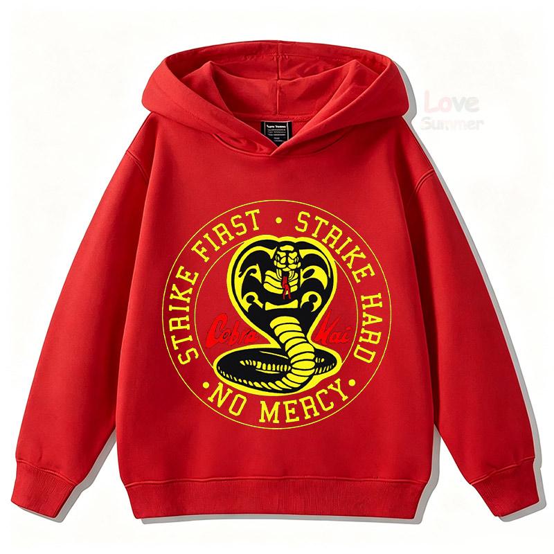 2026 Autumn Cobra Kai FunnyChildren Hoodies kids Sweatshirt Kids Boy Girl Streetwear Graphic Casual Sport Pullover