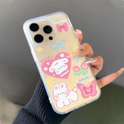 Coque Puppy Butterfly pour Apple 15/14/13/12/11 Pro Max XS XR