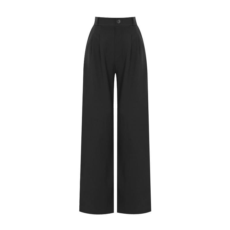 TVIEW Basic Two-Pin Tuck Banding Slacks_V6A-Cpt004